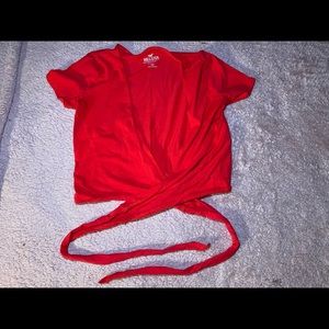 Red crop top